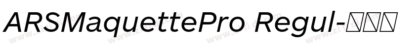 ARSMaquettePro Regul字体转换